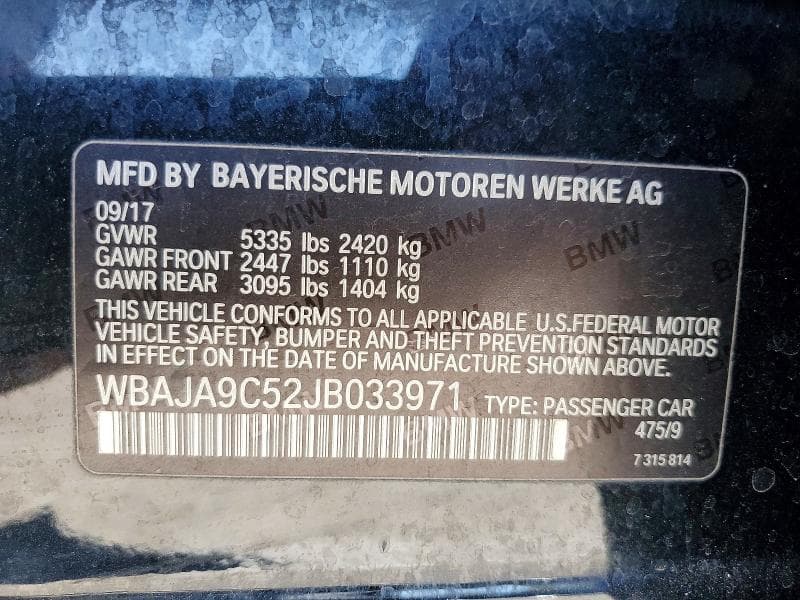2018 BMW 530E 13