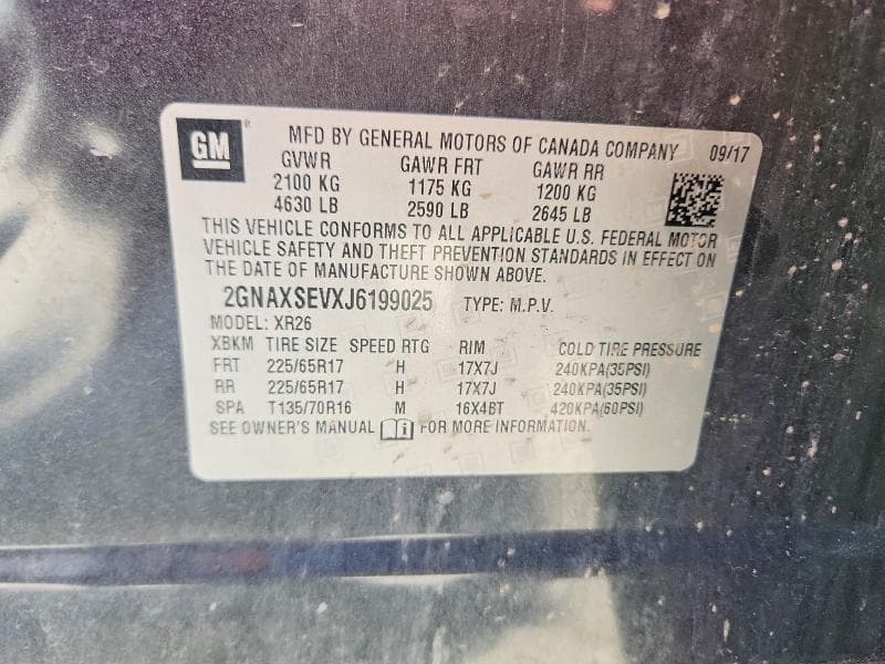 2018 CHEVROLET EQUINOX LT 13
