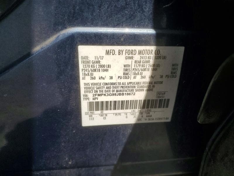 2018 FORD EDGE SE SE 14