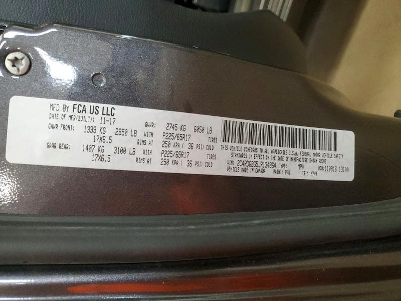 2018 DODGE GRAND CARAVAN SE 14