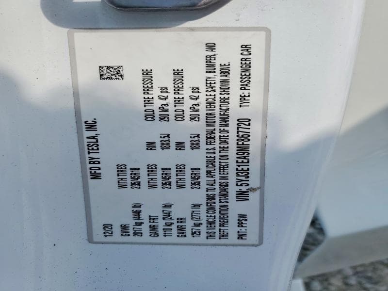 2021 TESLA MODEL 3 13