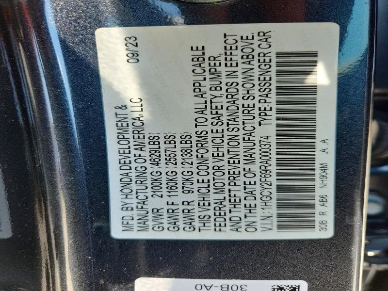 2024 HONDA ACCORD HYBRID EXL 12