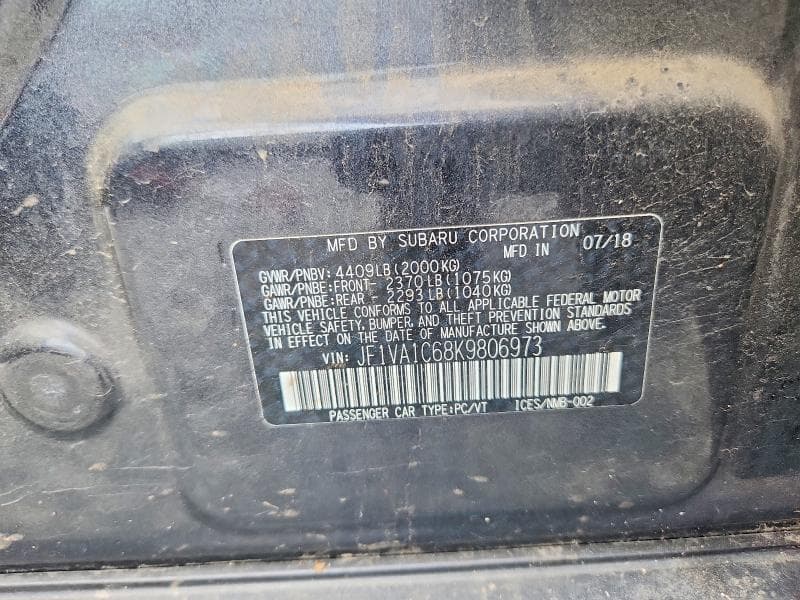 2019 SUBARU WRX PREMIUM 12