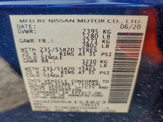 2020 NISSAN MURANO PLATINUM 14
