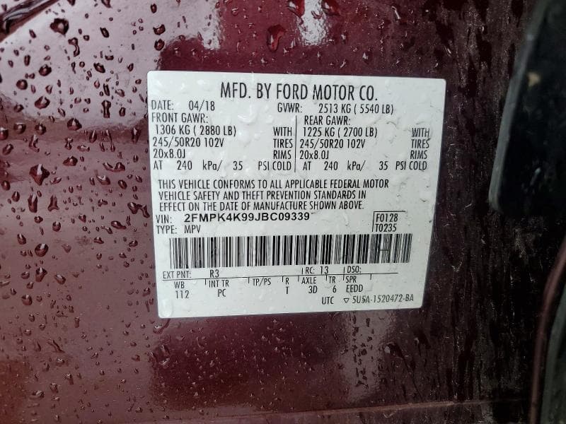 2018 FORD EDGE TITANIUM 14
