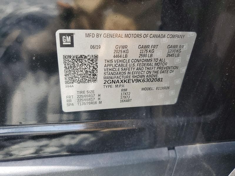 2019 CHEVROLET EQUINOX LT 13