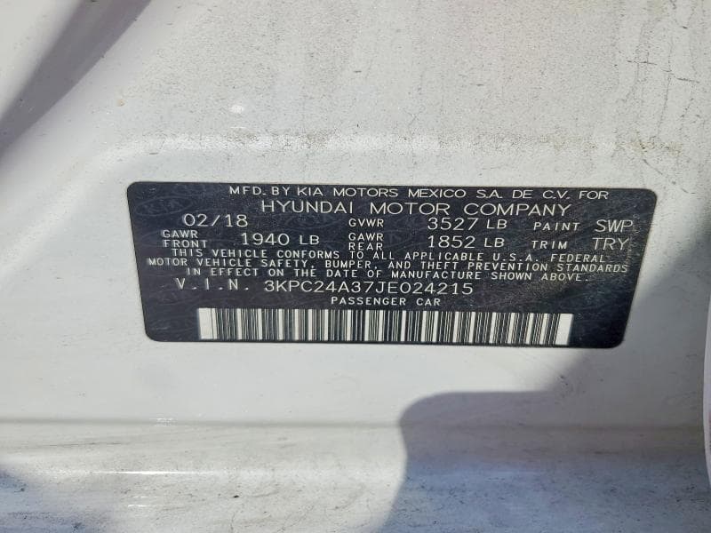 2018 HYUNDAI ACCENT SE 12
