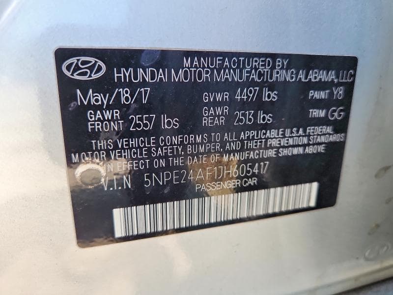 2018 HYUNDAI SONATA SE 12