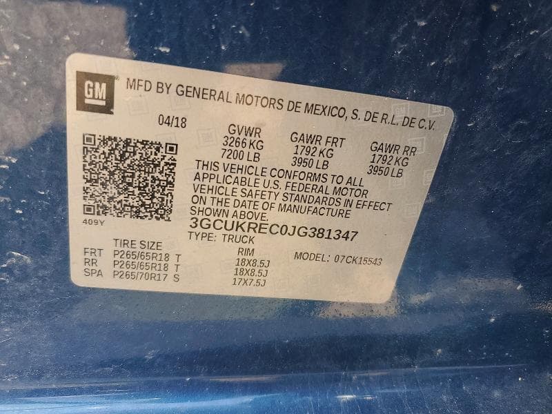 2018 CHEVROLET SILVERADO K1500 LT 12