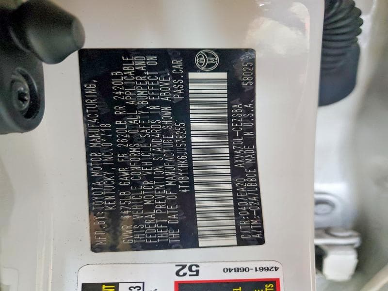 2018 TOYOTA CAMRY SE SE 12