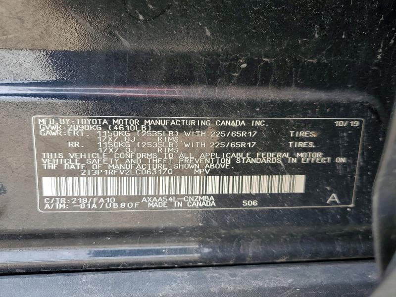 2020 TOYOTA RAV4 13