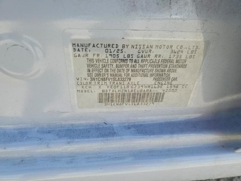 2025 NISSAN VERSA SR 12