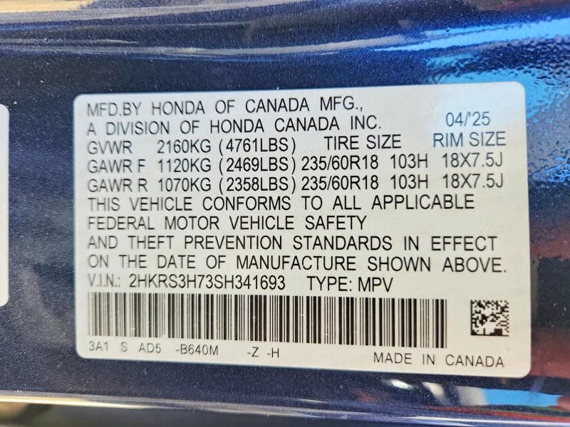 2025 HONDA CR-V EXL 14