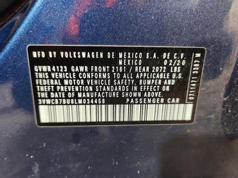 2020 VOLKSWAGEN JETTA S 12