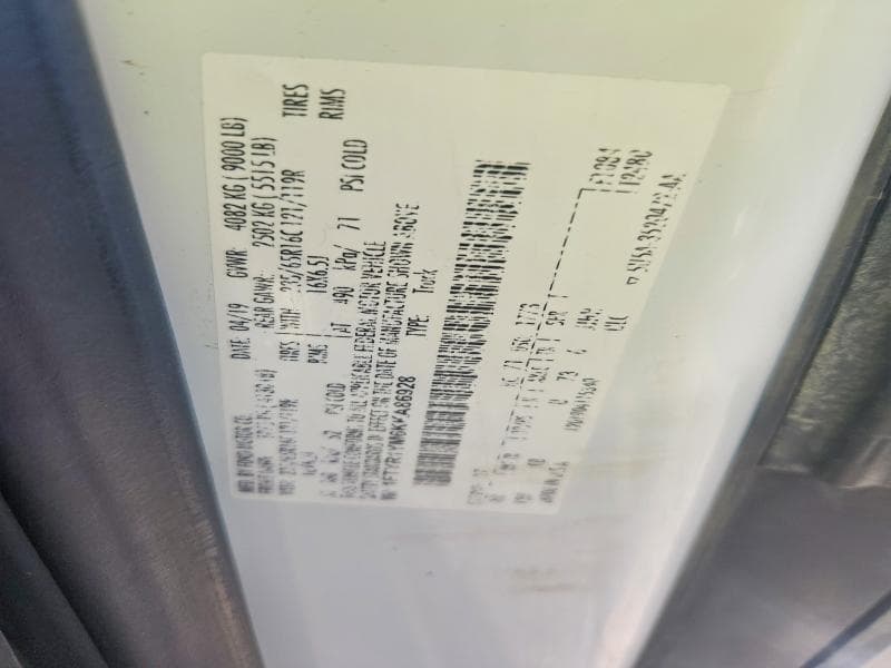 2019 FORD TRANSIT 250 DELIVERY VAN 13