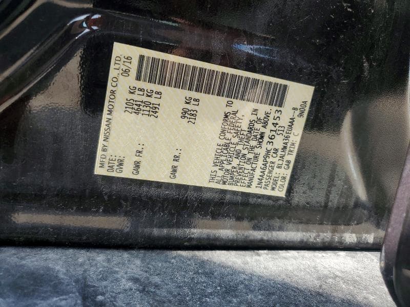 2017 NISSAN MAXIMA 3.5 S 3.5 S 13