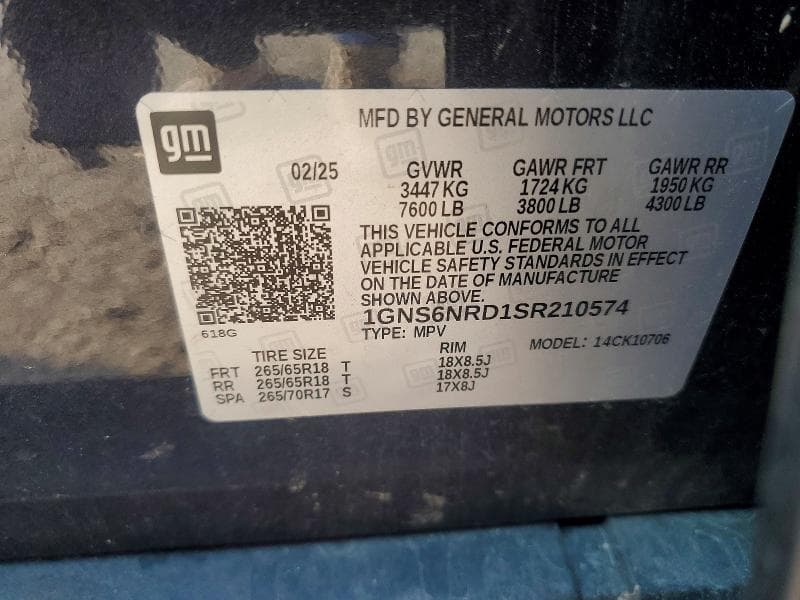 2025 CHEVROLET TAHOE K1500 LT 13