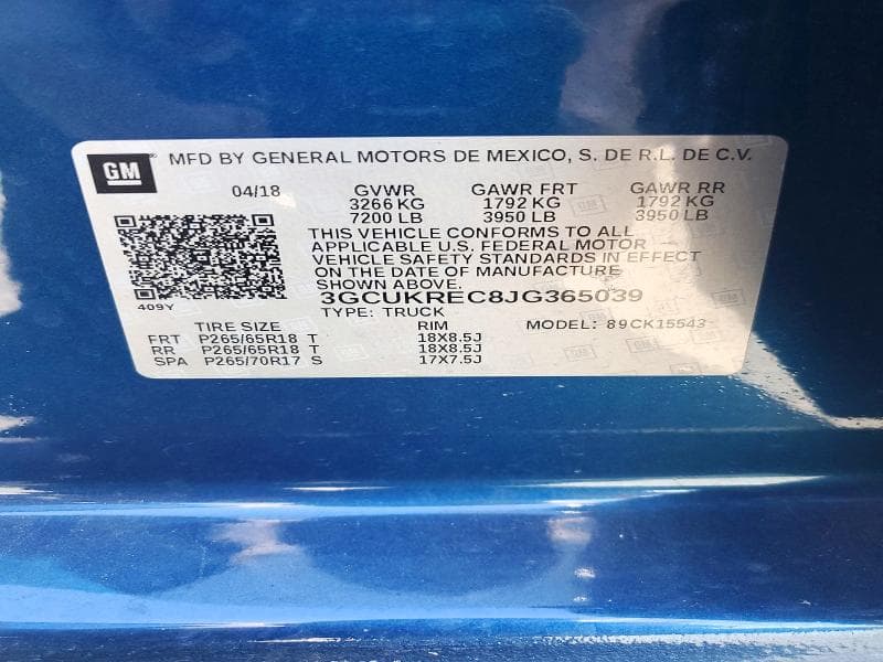 2018 CHEVROLET SILVERADO K1500 LT 13