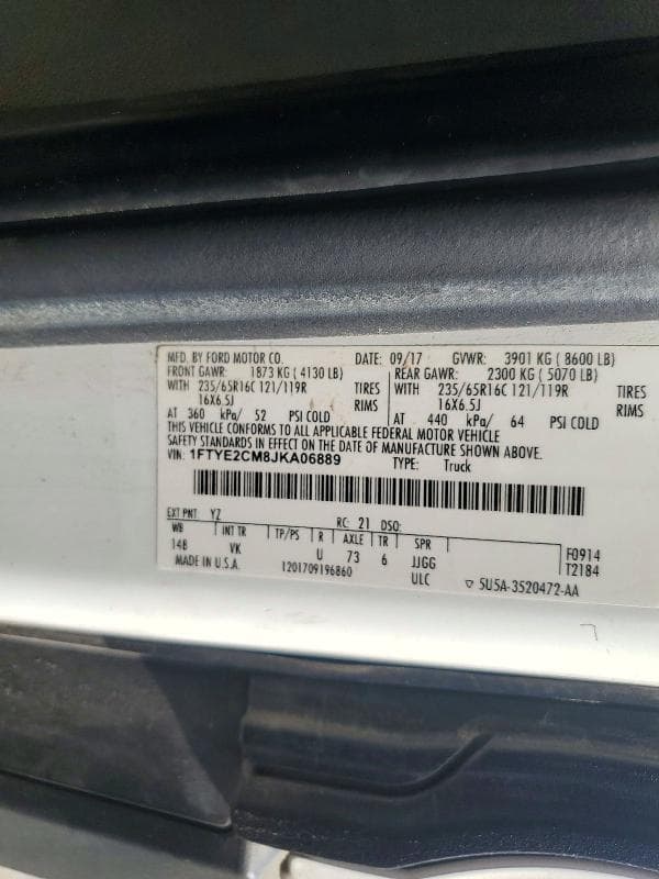2018 FORD TRANSIT T-150 14