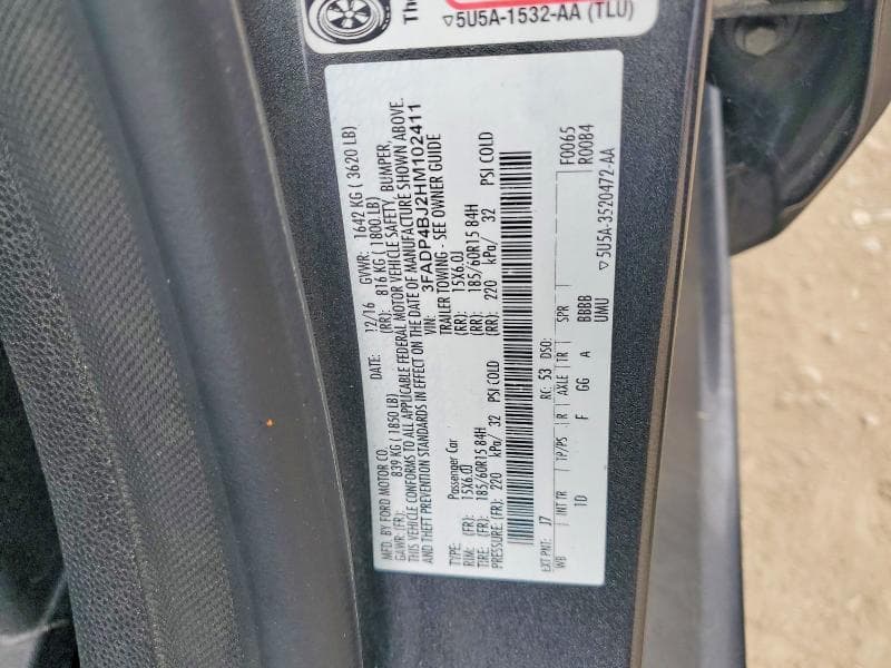2017 FORD FIESTA SE 12