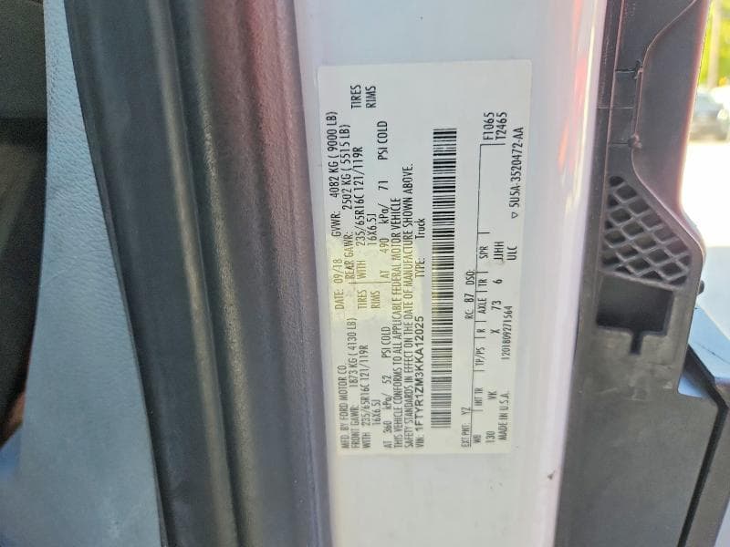 2019 FORD TRANSIT 250 DELIVERY VAN 14