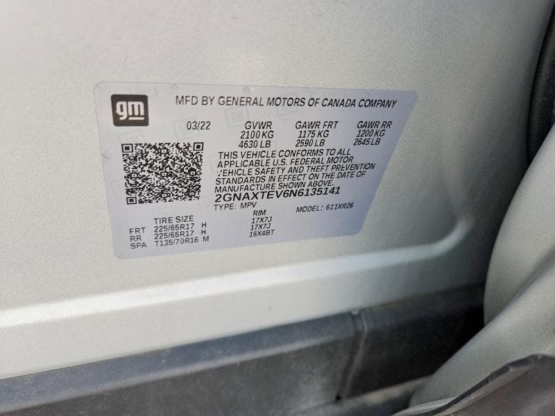 2022 CHEVROLET EQUINOX LT 13