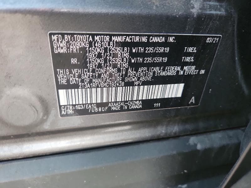 2021 TOYOTA RAV4 XLE PREMIUM 12