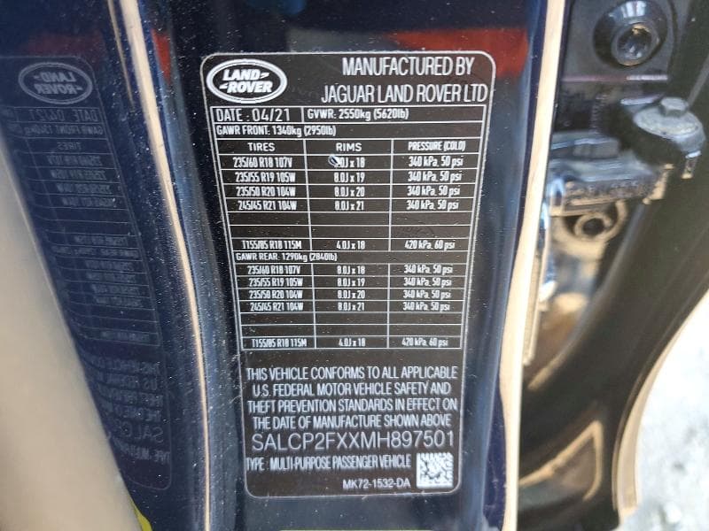 2021 LAND ROVER DISCOVERY SPORT SE 14