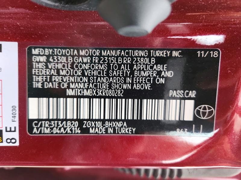 2019 TOYOTA C-HR LIMITED 13