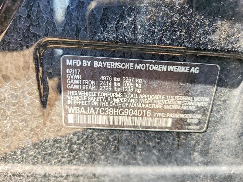 2017 BMW 530 XI 12