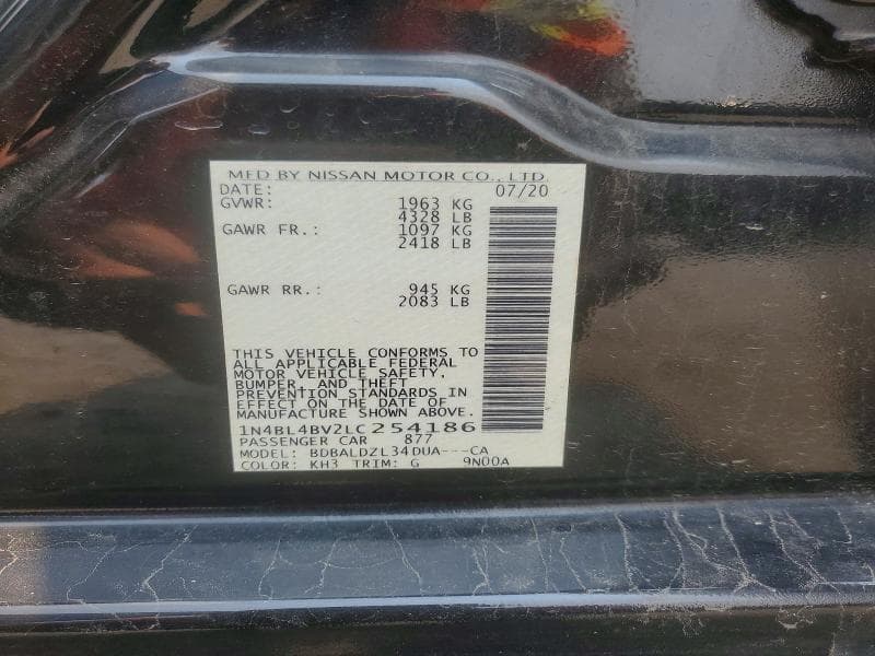 2020 NISSAN ALTIMA S 12