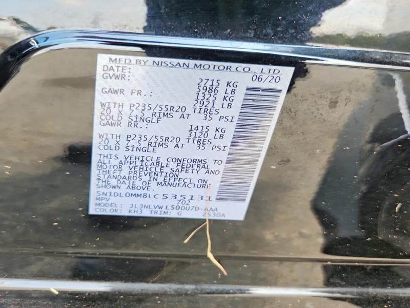 2020 INFINITI QX60 LUXE 13