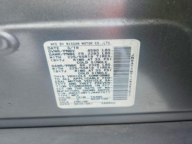 2018 NISSAN ROGUE SL 12