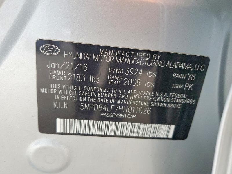 2017 HYUNDAI ELANTRA LIMITED 13
