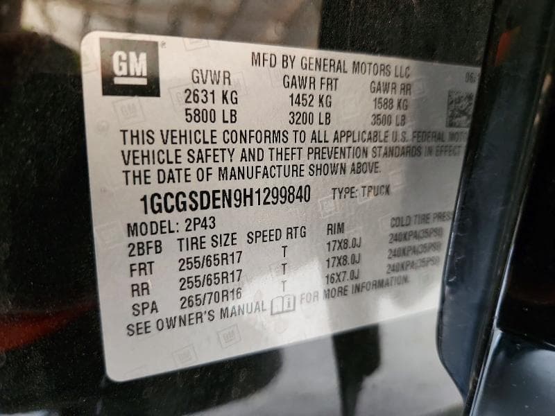 2017 CHEVROLET COLORADO Z71 13