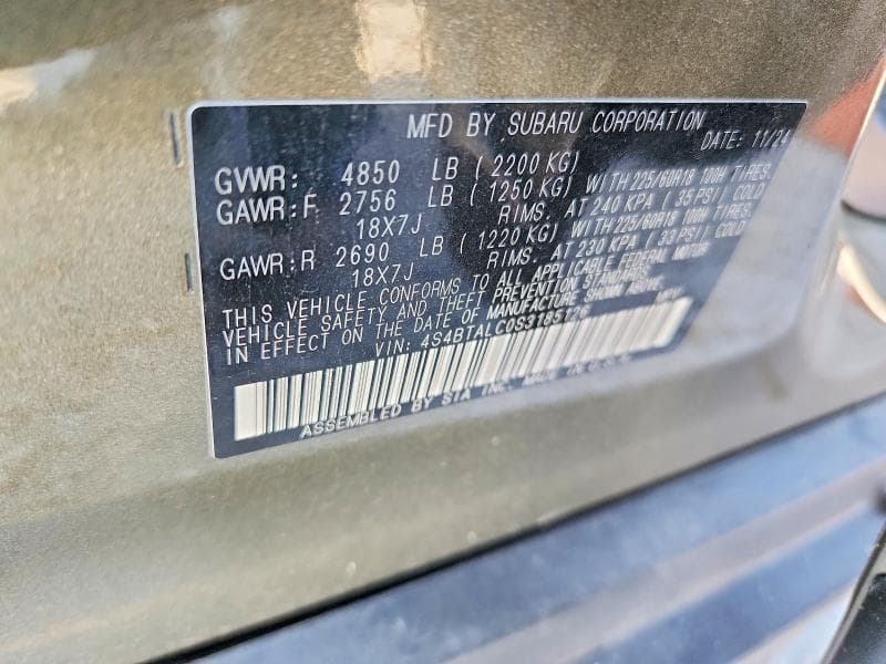 2025 SUBARU OUTBACK ONYX EDITION 14