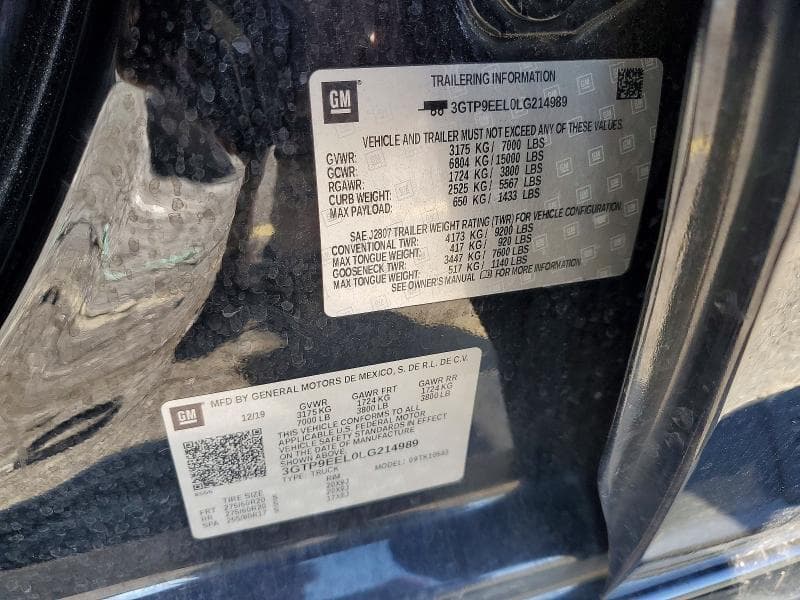2020 GMC SIERRA K1500 AT4 12