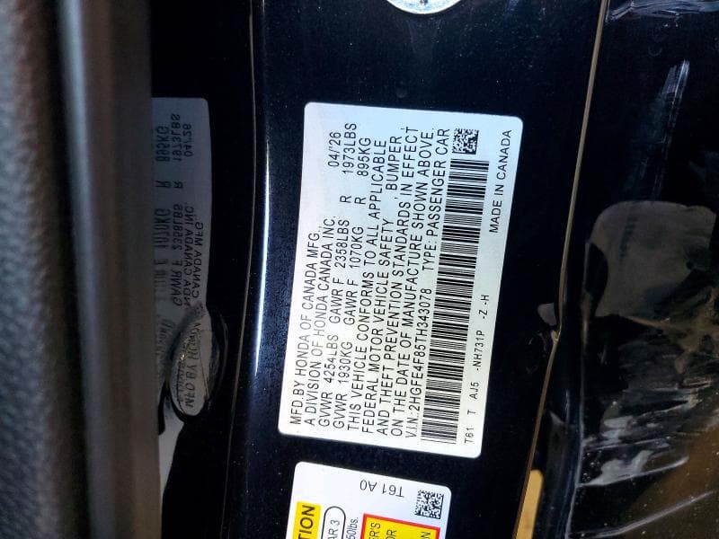 2026 HONDA CIVIC SPORT 12