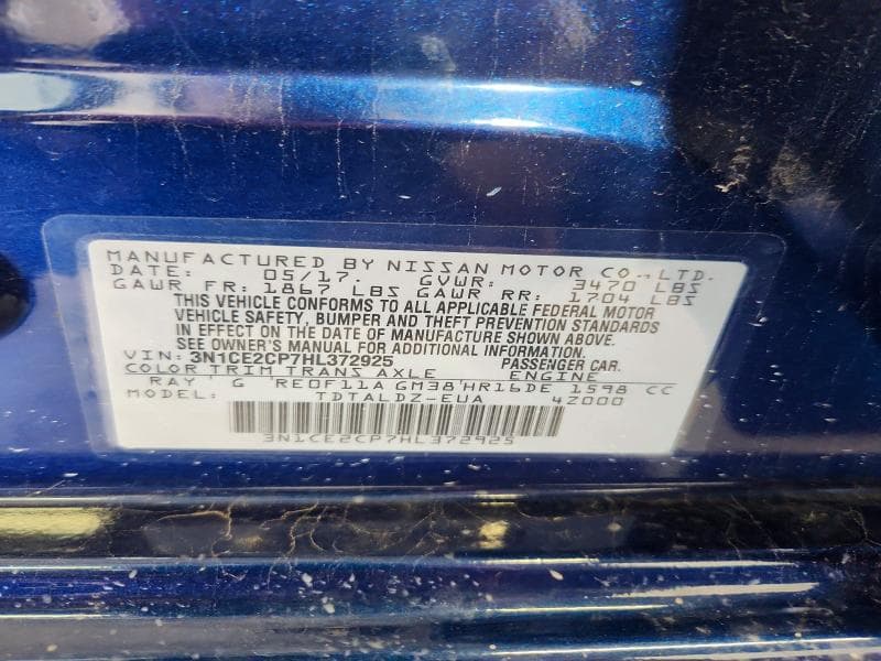 2017 NISSAN VERSA NOTE SV 14
