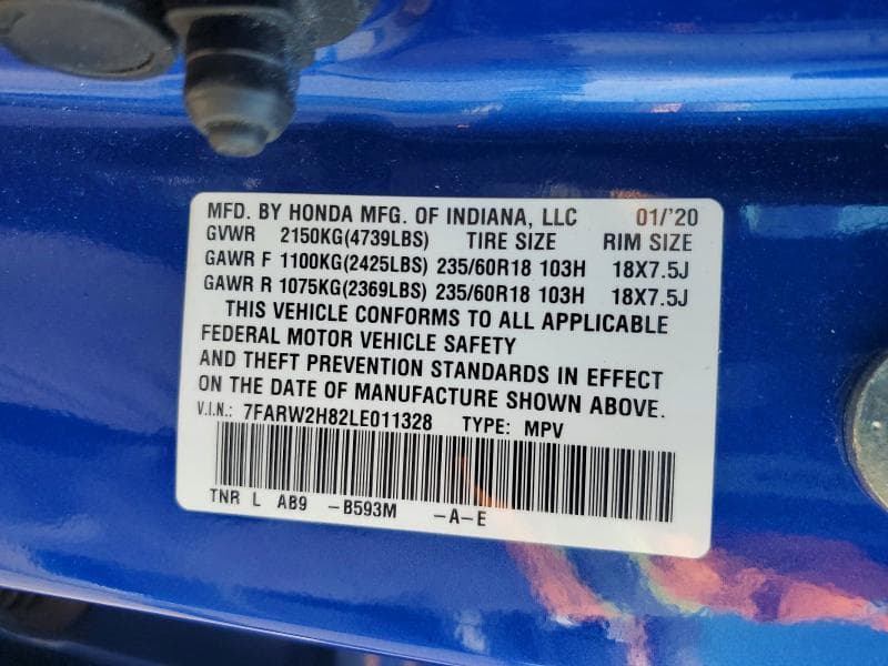 2020 HONDA CR-V EXL 13