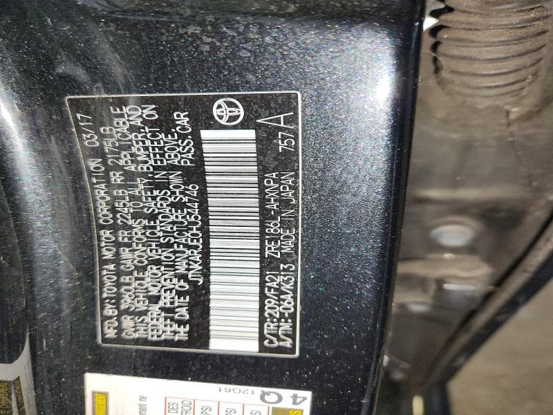 2017 TOYOTA COROLLA IM BASE 12