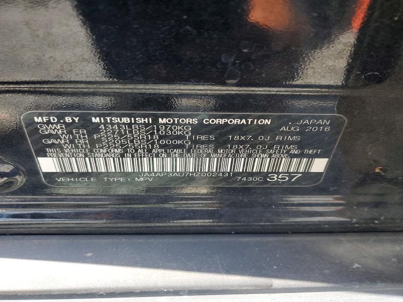 2017 MITSUBISHI OUTLANDER SPORT ES 12