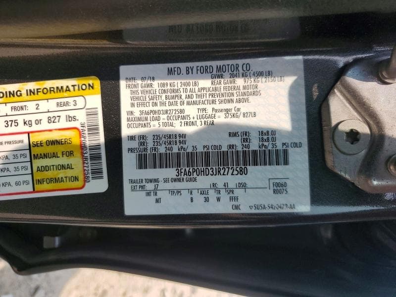 2018 FORD FUSION SE 13