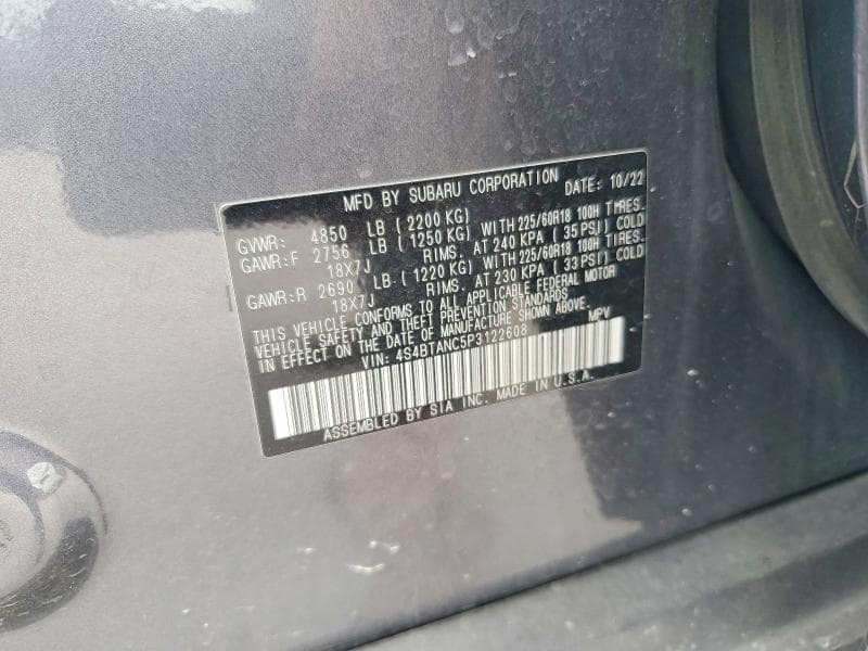 2023 SUBARU OUTBACK LIMITED 13