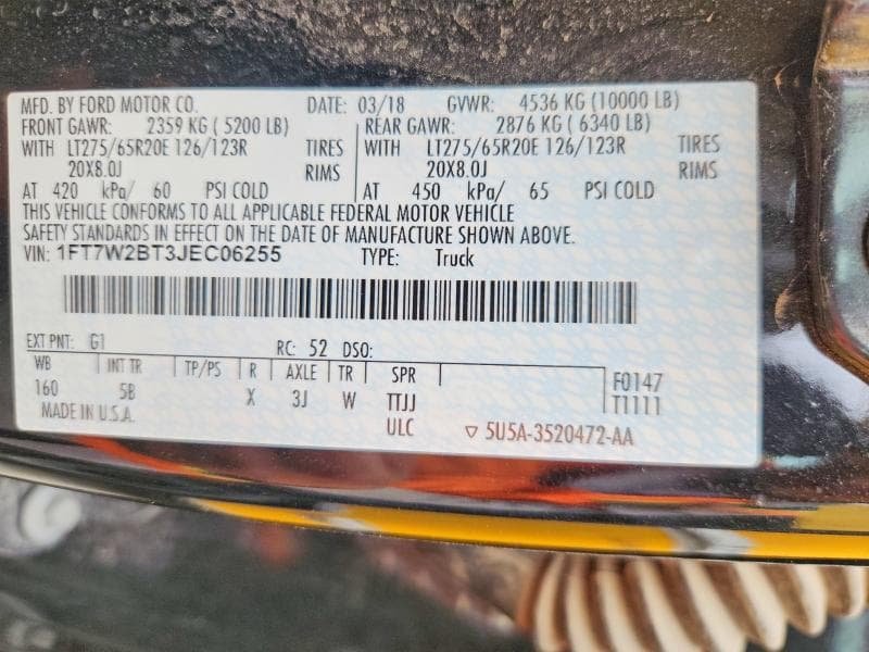 2018 FORD F250 SUPER DUTY 14