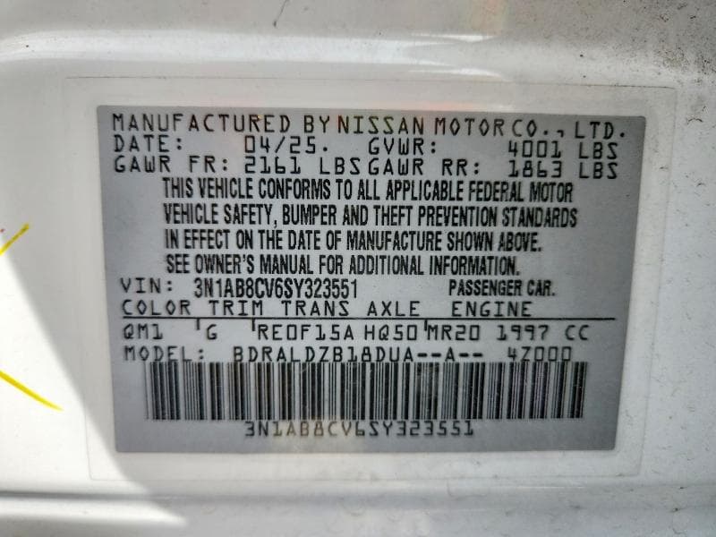 2025 NISSAN SENTRA SV 12