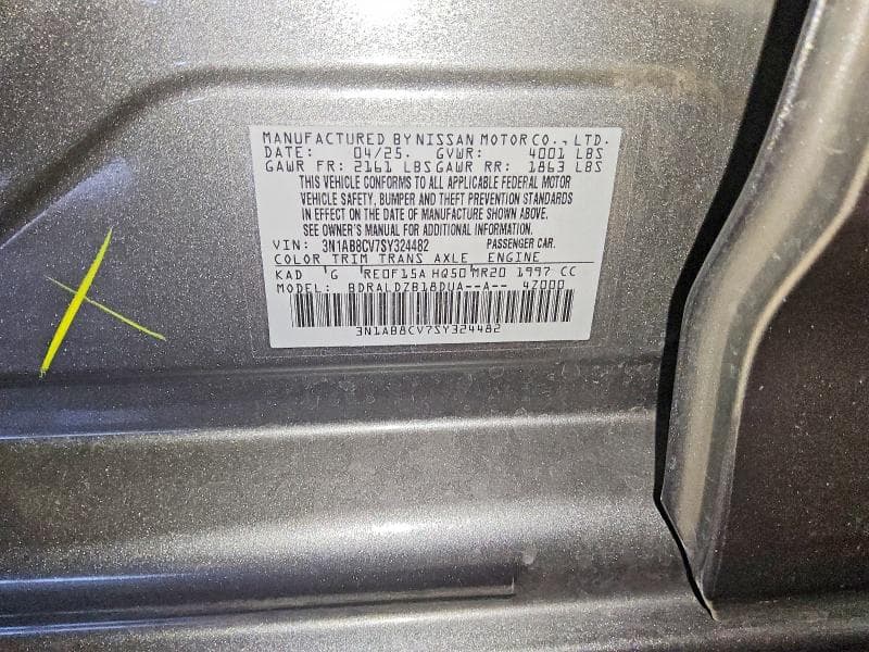 2025 NISSAN SENTRA SV 12