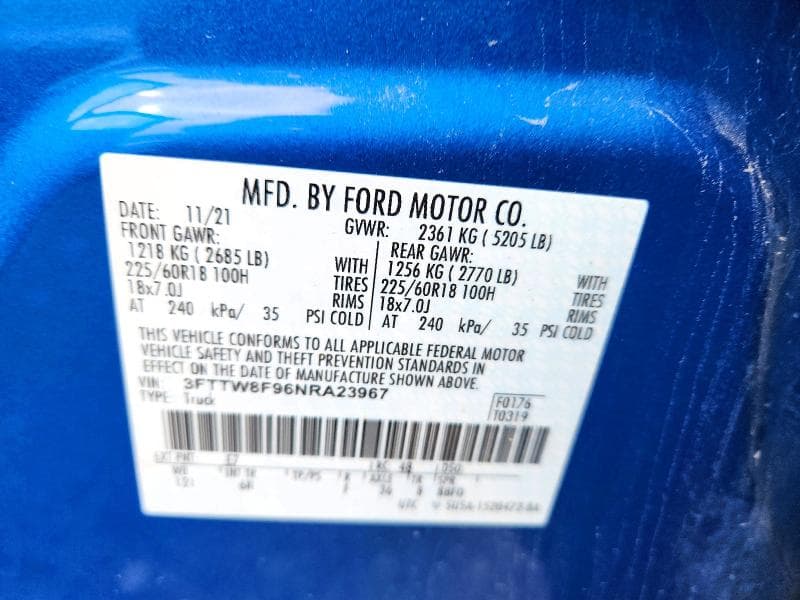2022 FORD MAVERICK XL 12