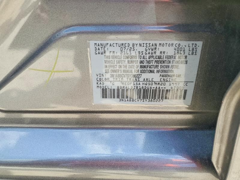 2025 NISSAN SENTRA SV 12