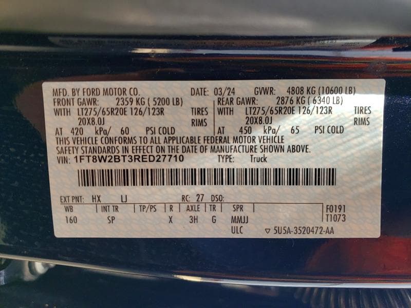 2024 FORD F250 SUPER DUTY 12